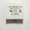 NTE R20-11D6-12 DPDT 12V DC Coil, PC Mount Relay ~ 8A@250V AC or 28V DC