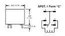 NTE R21-5D2-24 SPDT 24V DC Coil, PC Mount Relay ~ 2A@125V AC or 30V DC