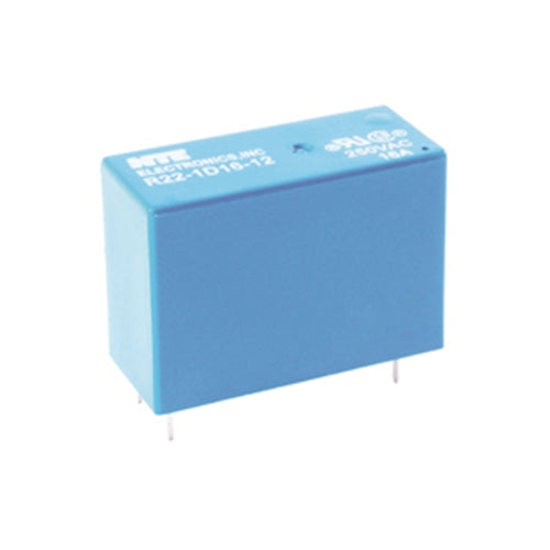 NTE R22-5D16-5/6 SPDT 5 to 6V DC Coil, PC Mount Relay ~ 16A@120V AC or 30V DC