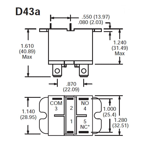 NTE R47-1D15-24P SPST-NO, 24 Volt DC Coil, 15A@120V AC / 28V DC High Power Relay
