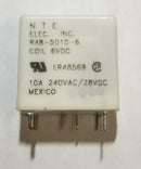 NTE R48-5D10-6 SPDT, 6 Volt DC Coil, SPDT 10A@120V AC/28V DC PC Mount Relay