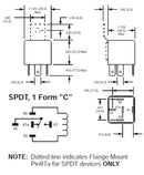 NTE R51-5D40-12F SPDT, 50A 12V DC Automotive / Marine Relay ~ Flange Mount