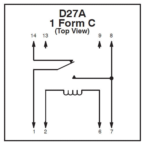 NTE R56-5D.5-24, 24 Volt DC Coil, 0.5 Amp SPDT DIP Reed Relay
