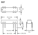 NTE R56-7D.5-6, 5 Volt DC Coil, 0.5 Amp DPST-NO DIP Reed Relay