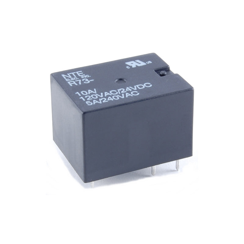 NTE R73-1D10-5/6, SPST-NO 5/6 Volt DC Coil, 10A@120V AC/28V DC PC Mount Relay