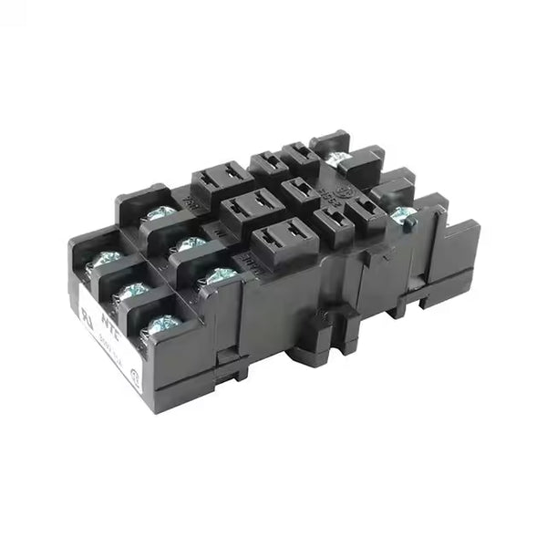 NTE R95-115, 11 Pin (0.187" Blade) Relay Socket ~ DIN Rail or Surface Mount