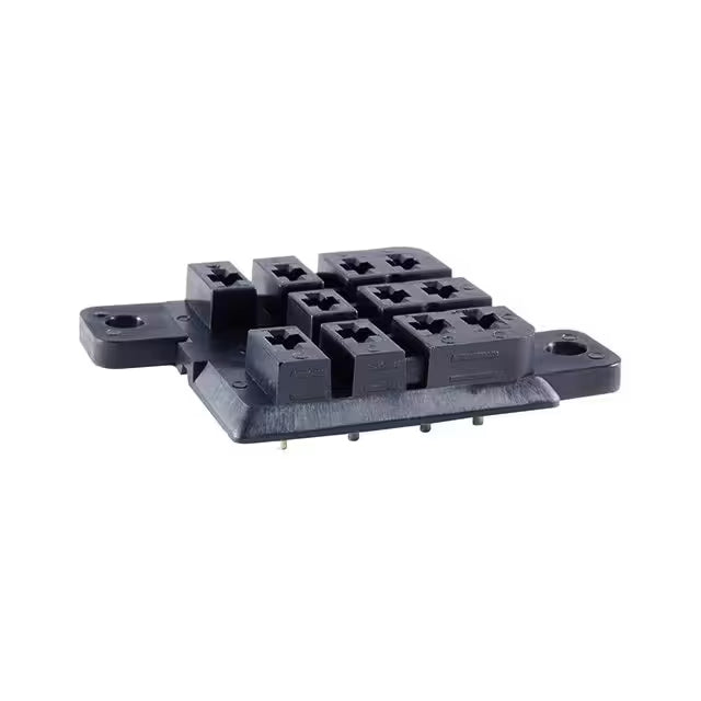 NTE R95-123, 11 Pin (0.187" Blade) Square Base Relay Socket ~ PC Board Mount