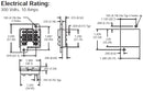 NTE R95-124, 11 Pin 0.187" Blade Relay Socket ~ Through-Hole Panel Mount