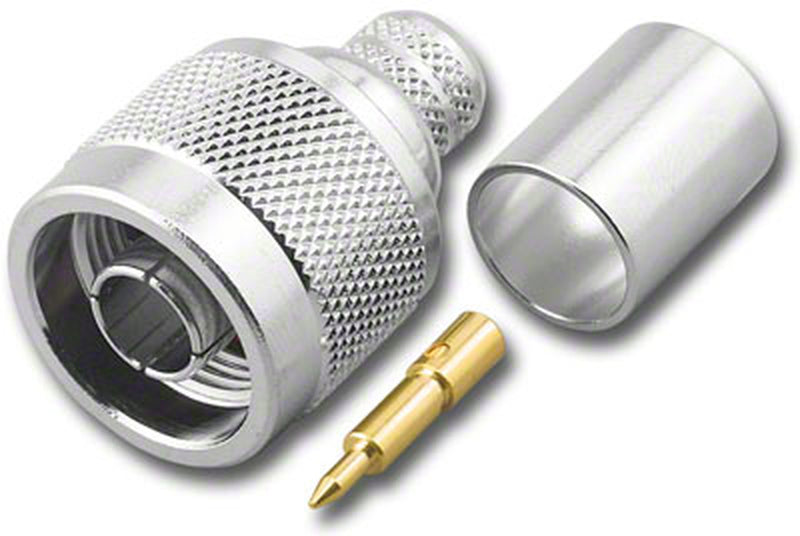 RFN-3629-L400, Type N Male 3 Piece Crimp Plug for LMR-400 Cable