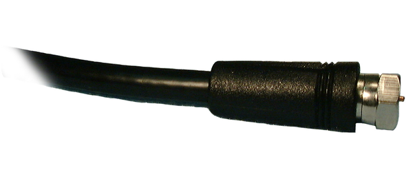 Philmore # RG603 Male F to Male F TV Coax Cable ~ BLACK 3 Foot Length