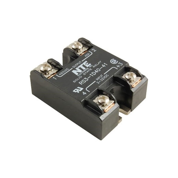 NTE RS3-1D40-41, SPST-NO 3-32V DC Control Solid State Relay ~ 40A @ 80-530V AC