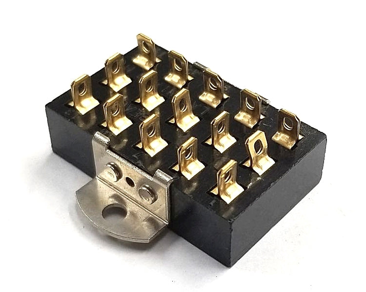 Beau S-3315-AB-G, 15 Pin Male Angle Bracket Connector ~ Gold Plated Pins