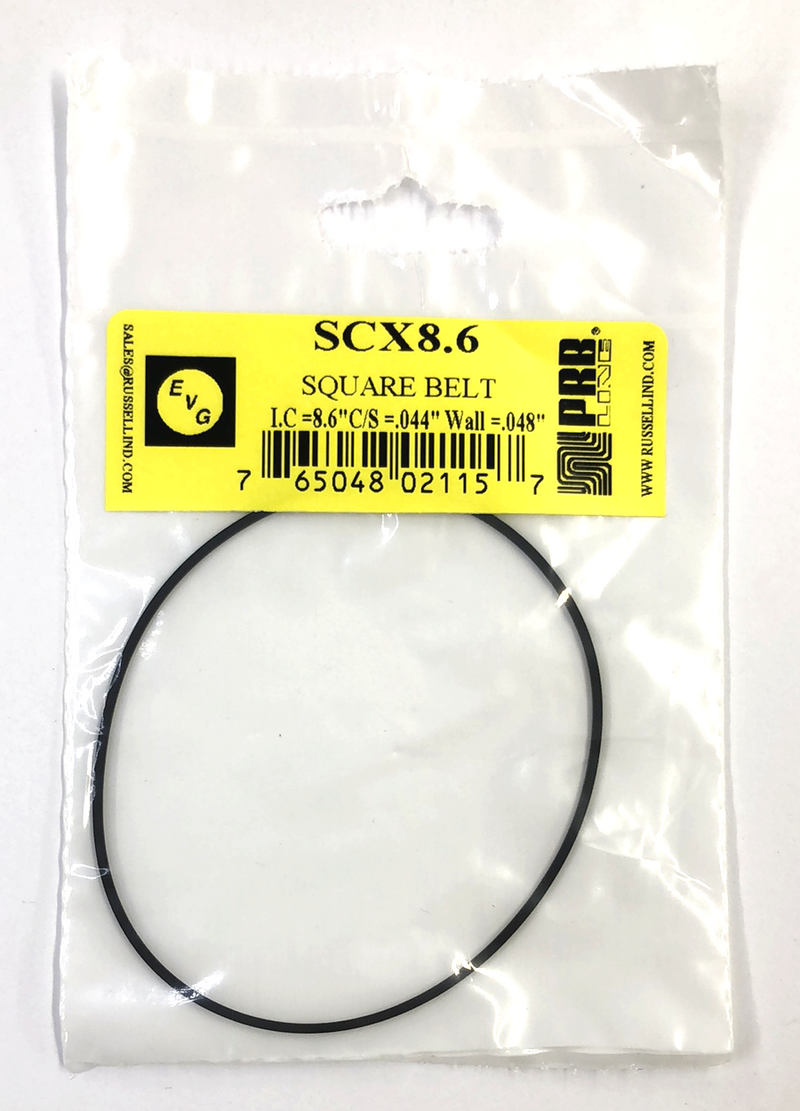 PRB SCX 8.6 Square Cut Belt for VCR, Cassette, CD Drive or DVD Drive SCX8.6