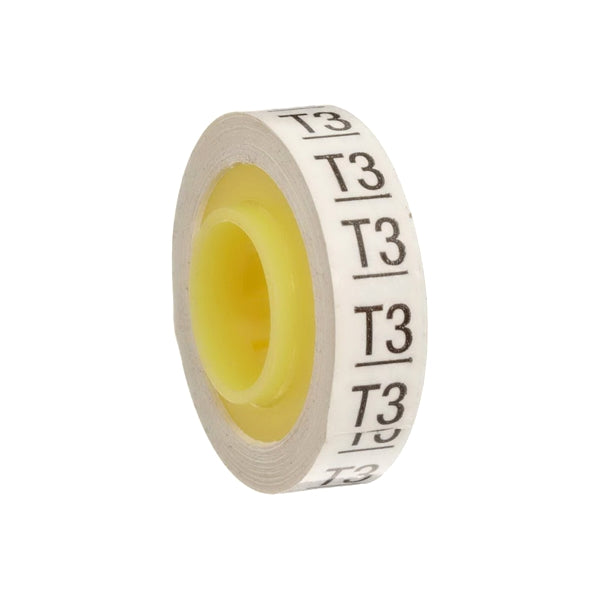 3M SDR-T3, Letter "T3" ScotchCode™ Wire Marking Tape Refill Roll