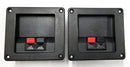 Lot of 2 Rectangular Speaker Terminal Cups with Spring Contacts 3-1/2" x 3-5/16"