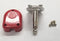 Switchcraft 235, 1/4" Stereo 3 Conductor Cable Mount Plug, Flat Red Plastic Handle