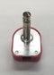 Switchcraft 235, 1/4" Stereo 3 Conductor Cable Mount Plug, Flat Red Plastic Handle