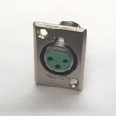 Switchcraft D3FD, 3 Pin Panel Mount Female Receptacle
