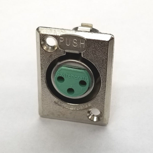 Switchcraft D3F, 3 Pin Panel Mount Female Receptacle