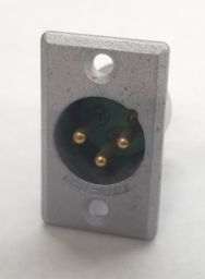 Switchcraft QGP363, 3 Gold Pin Panel Mount Male Receptacle