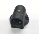 Switchcraft W3MB, Rt Angle 3 Pin Male QG Connector Adapter, Black