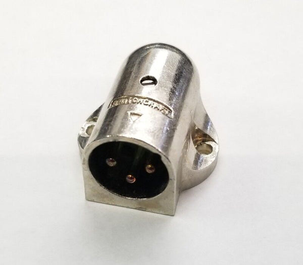 Switchcraft W3M, Rt Angle 3 Pin Mini Male QG XLR Connector Adapter