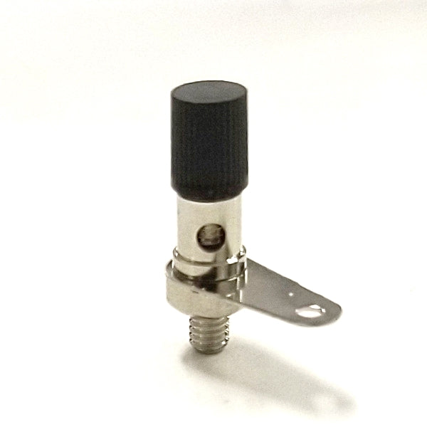 Sato Parts # T-16-B, 5.0mm Diameter Black Knob Binding Post for 26-16AWG Wire