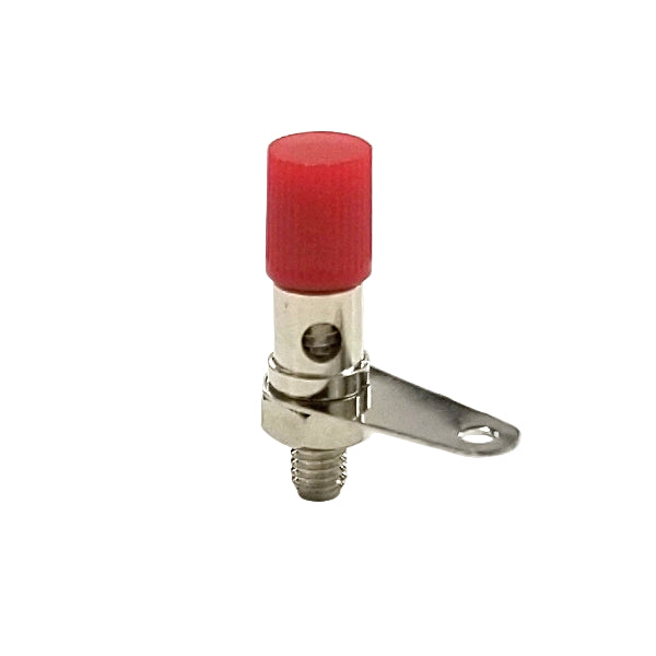 T-16-R, Sato Parts 5.0mm Diameter Red Knob Binding Post for 26-16AWG Wire