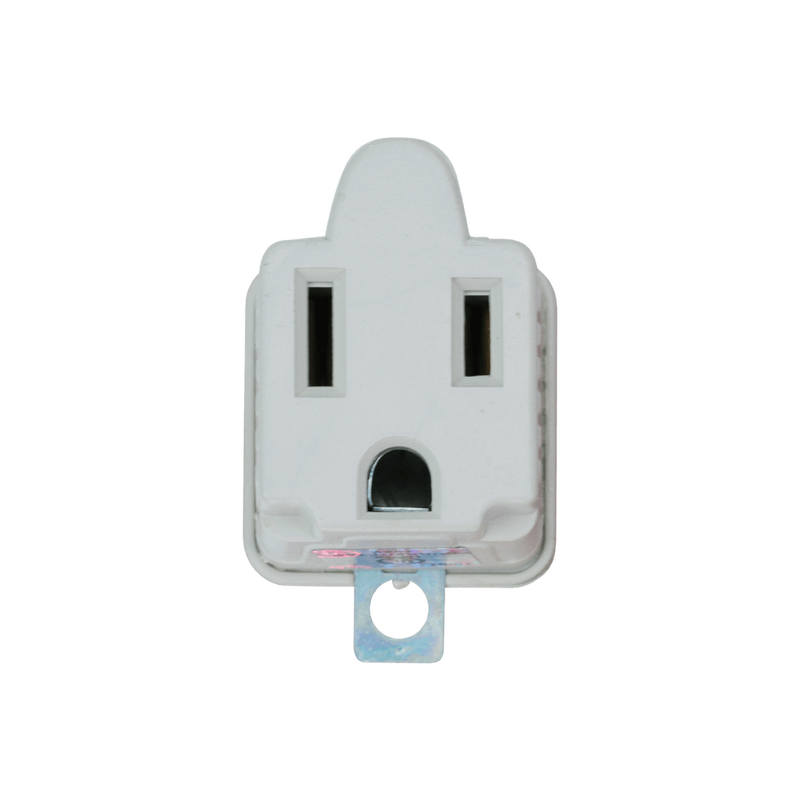 TA113U, Single Outlet 3 Pin to 2 Pin Grounding Adapter ~ 2 Pack