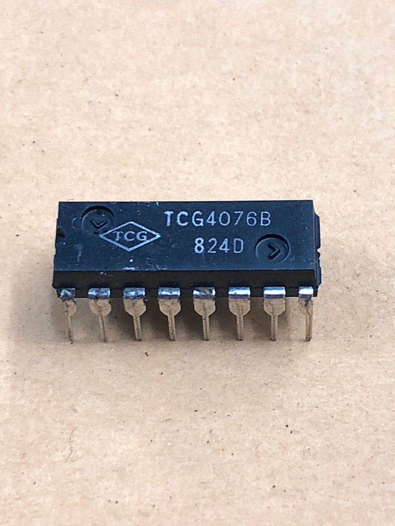 TCG4076B, CMOS 4-bit D Type Register High Voltage Type ~ 16 Pin DIP (NTE4076B)