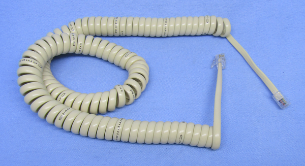 Philmore TEC25 IV, Ivory 25 Foot Coiled RJ22 Handset Telephone Cord