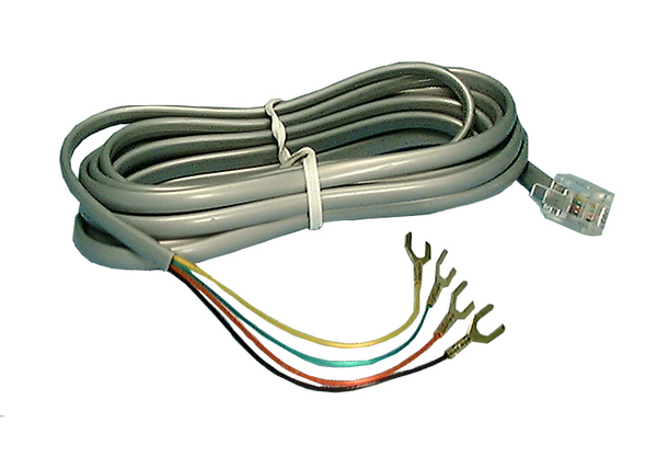 TEC27,  Philmore 25 Foot 4 Conductor RJ11 Male to Spade Lug Telephone Cord