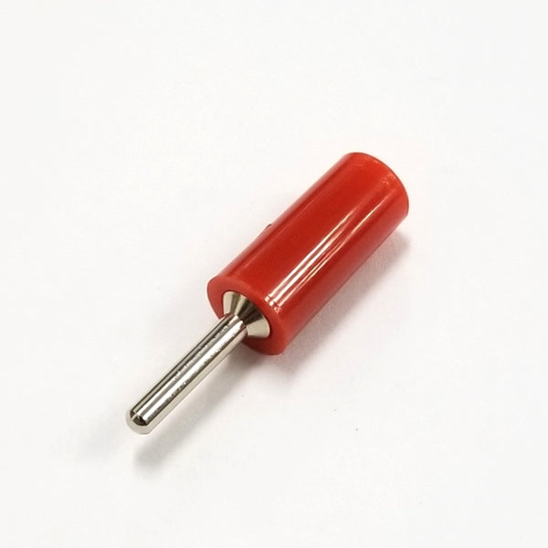 Sato Parts # TJ-2-P-R, Red Pin Tip Plug ~ Solder Type, 18AWG Max.