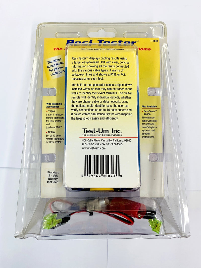Test-Um TP300, Resi-Tester™ Whole House Cable Tester ~ (Worn Package)