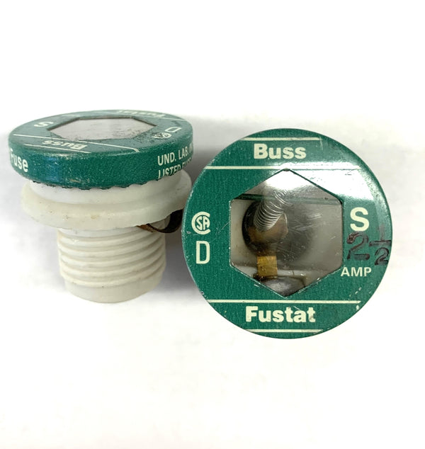 Bussman S-2-1/2, 2.5A Fustat Screw in Time-Delay, Dual-Element Fuse ~ S2-1/2