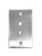 WP-C-2H-3/8", Double Hole Steel Wall Plate for 3/8" Coaxial Mount Connectors