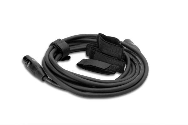 Hosa WTI-148G 8" Black Hook and Loop Cable Organizer with Center-Pass Gap (5-Pack)