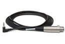 HOSA XVM-105F Camcorder Mic Cable, 3 Pin XLR Female to R/A 3.5mm TRS 5FT (1.27M)