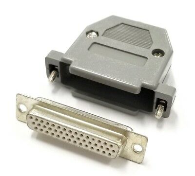 HD 44 Pin Female D-Sub Cable Mount Connector w/ Plastic Cover & Hardware DB44
