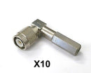 Lot of 10 Aim Electronics 27-9076 Right Angle Male TNC Connector for RG59/62 - MarVac Electronics