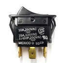 Carling TIGL5B-6S-BL-NBL DPDT ON - (ON) Momentary Rocker Switch 15A 125V AC