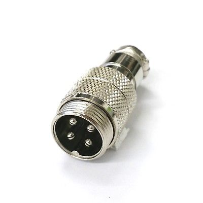 4 Pin Male In-Line CB Mic or Ham Radio Mobile Microphone Connector