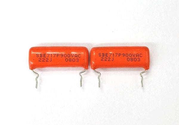 Lot of 2 0.0022uF 900V Sprague Orange Drop® Capacitors 717P900V222J 2200pF