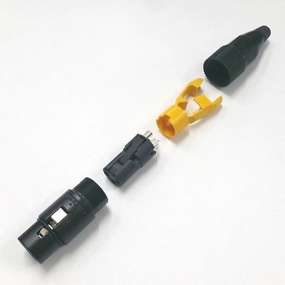 Alcatel Amphenol AC3FB, Solder Type, BLACK 3 Pin Female XLR Jack