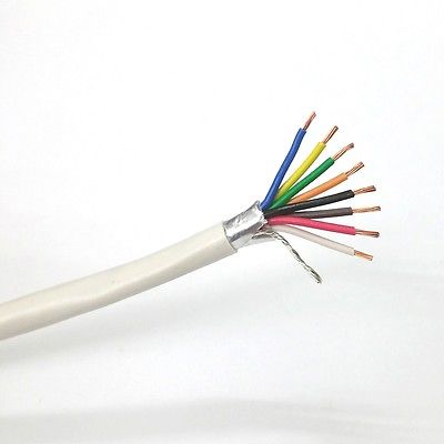 25' 8 Conductor 22 Gauge Shielded Cable, CM Rated 25 Foot ~ 8C 22AWG S2208 - MarVac Electronics