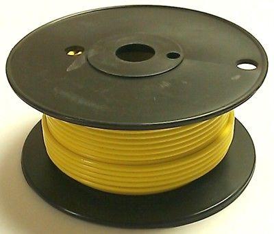 10 AWG Gauge Stranded YELLOW 50 Volt PVC Automotive Hook Up Wire 100ft Roll 50V