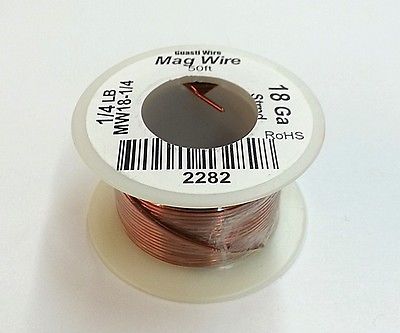 18 Gauge Insulated Magnet Wire, 1/4 Pound Roll (50' Approx. Length) 18AWG - MarVac Electronics