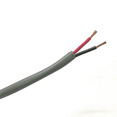 25' Grey Belden 5500UE 2 Conductor 22 Gauge Unshielded CMR Riser Cable 2C 22AWG - MarVac Electronics