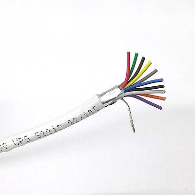 25' 10 Conductor 22 Gauge Shielded Cable, CM Rated 25 Foot ~ 10C 22AWG S2210 - MarVac Electronics