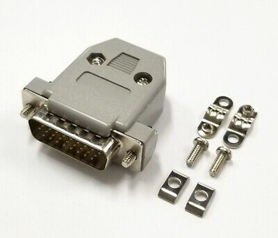 HD 26 Pin Male D-Sub Cable Mount Connector w/ Plastic Cover & Hardware DB26